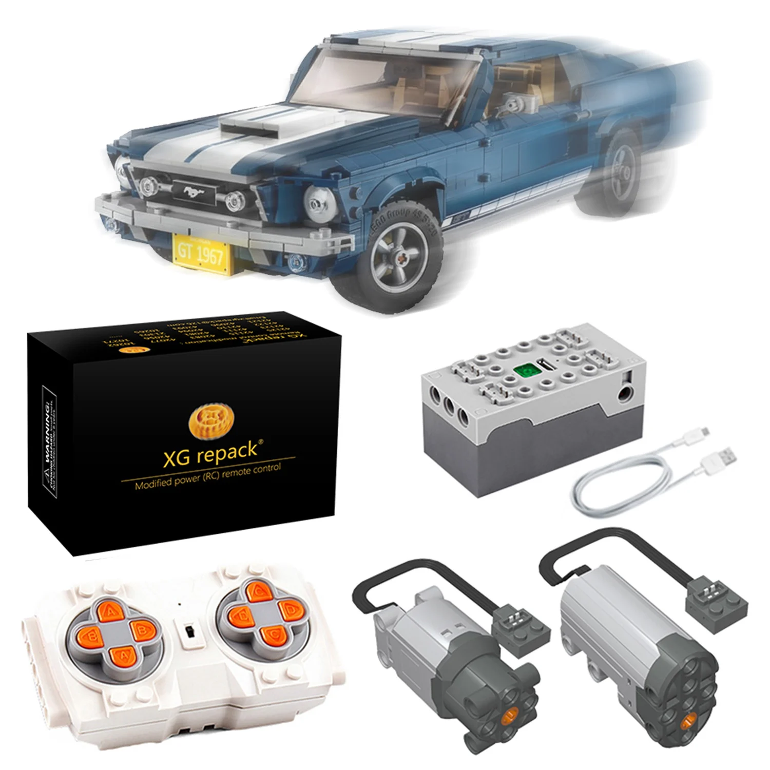 Набор дистанционного управления XGREPACK 10265 для моделирования мотора для конструктора Lego Technic Ford Mustang (конструктор Lego НЕ включен) on.