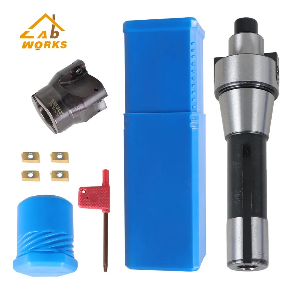 

R8 FMB22 хвостовик фрезы Arbor 400R 50 мм CNC концевые фрезы 4 вставки для ЧПУ
