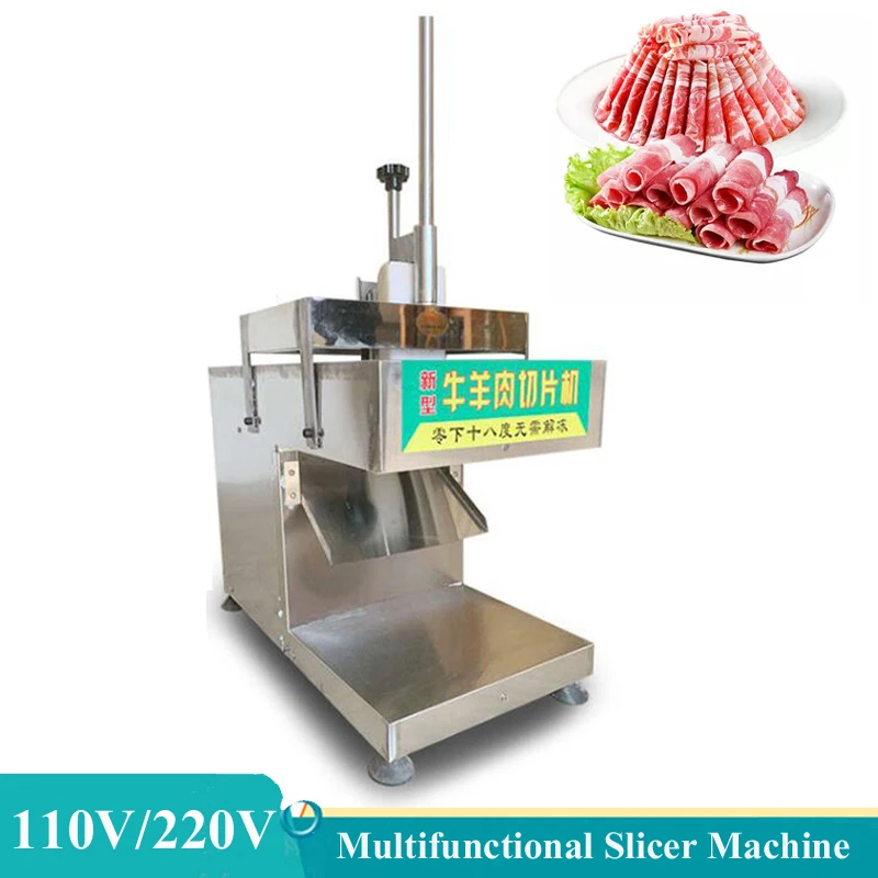 

Машина для резки мяса для коммерческого автоматического замораживания ягненка говядины рулоны слайсер машина электрическая слайсер машина