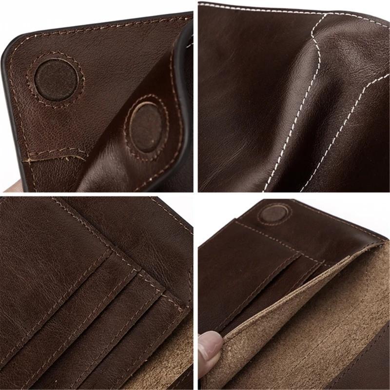 E74B Компактный и прочный кошелек для паспорта с несколькими карманами отделением