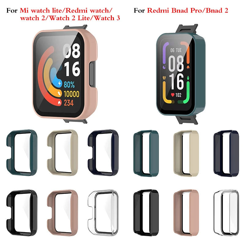 

Full Coverage Cover For Xiaomi Mi Watch Lite/Lite 2 Tempered glass Case For Redmi Watch 3 2 lite Redmi band pro 2 Protector case
