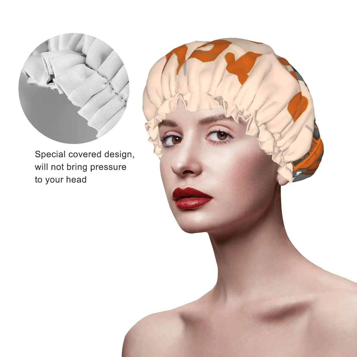 Сдвоенная Водонепроницаемая мягкая душевая шапочка для приготовления пищи с