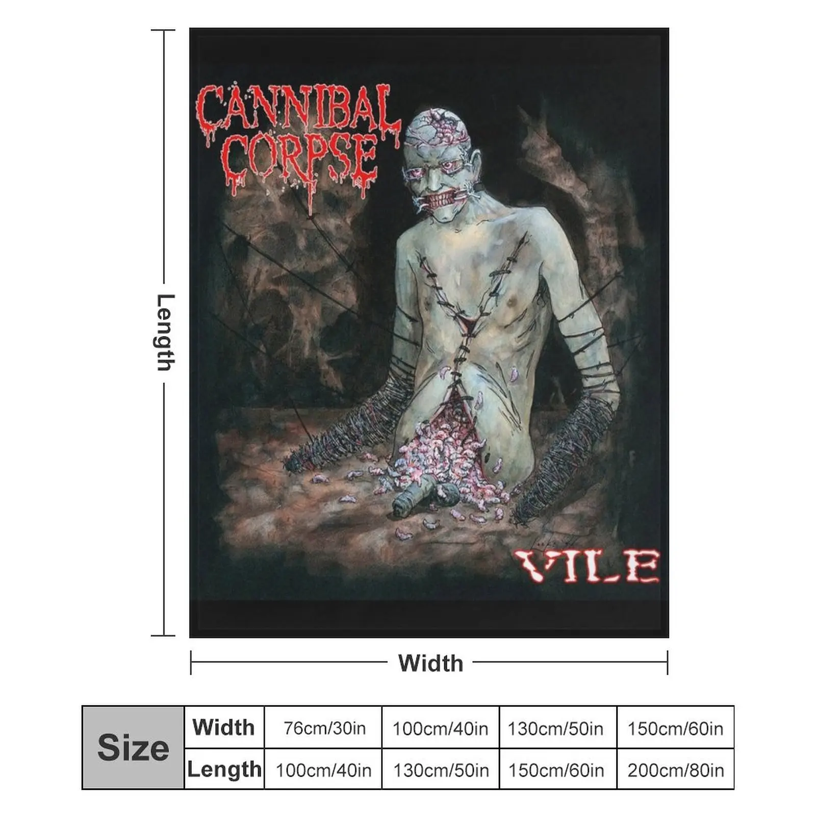 Новое одеяло Cannibal Corpse vile Throw рождественские подарки меховые одеяла