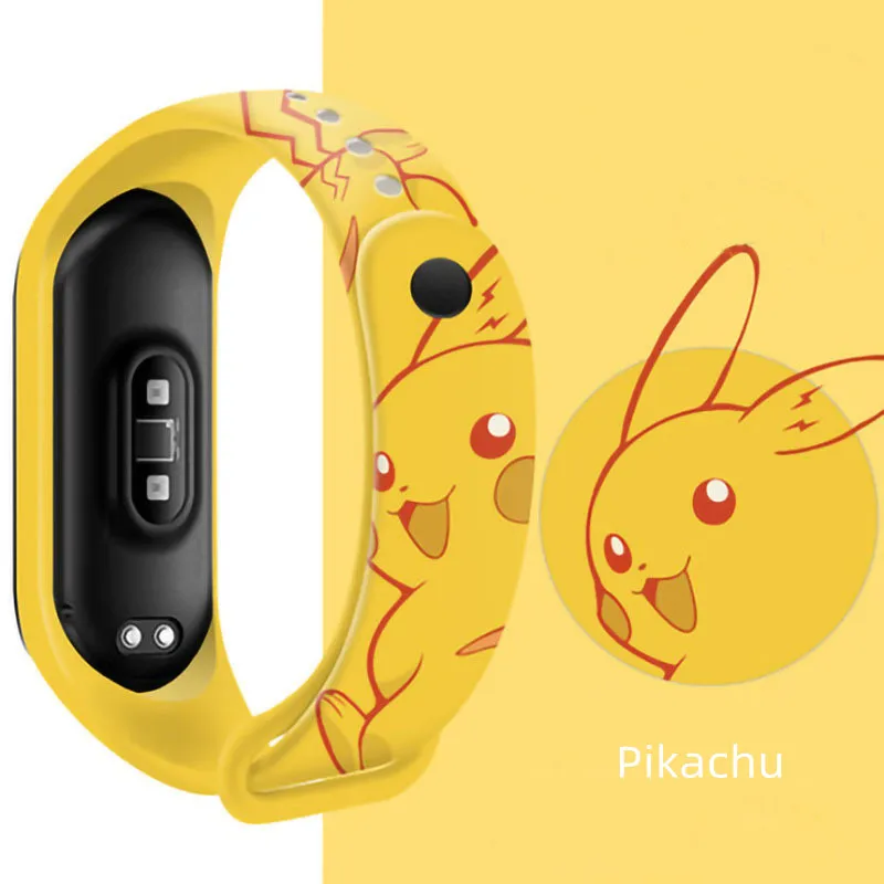 

Pokemon Electronic Watch Pikachu Cartoon Digital Electronic Waterproof LED Watch Wristband Children's Day Gift