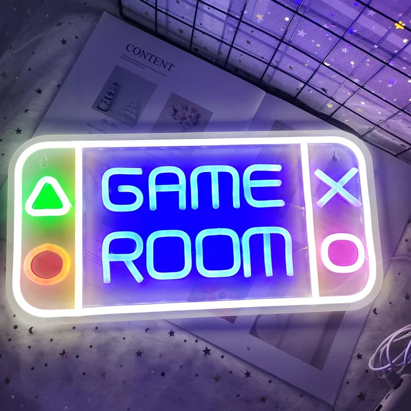 Светодиодные неоновые вывески для игровой комнаты спальни настенный декор