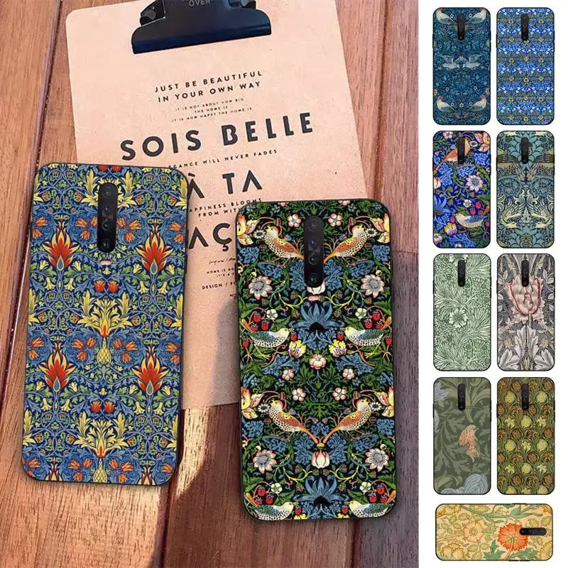 

William Morris Strawberry Thief Phone Case for Redmi 5 6 7 8 9 A 5plus K20 4X S2 GO 6 K30 pro