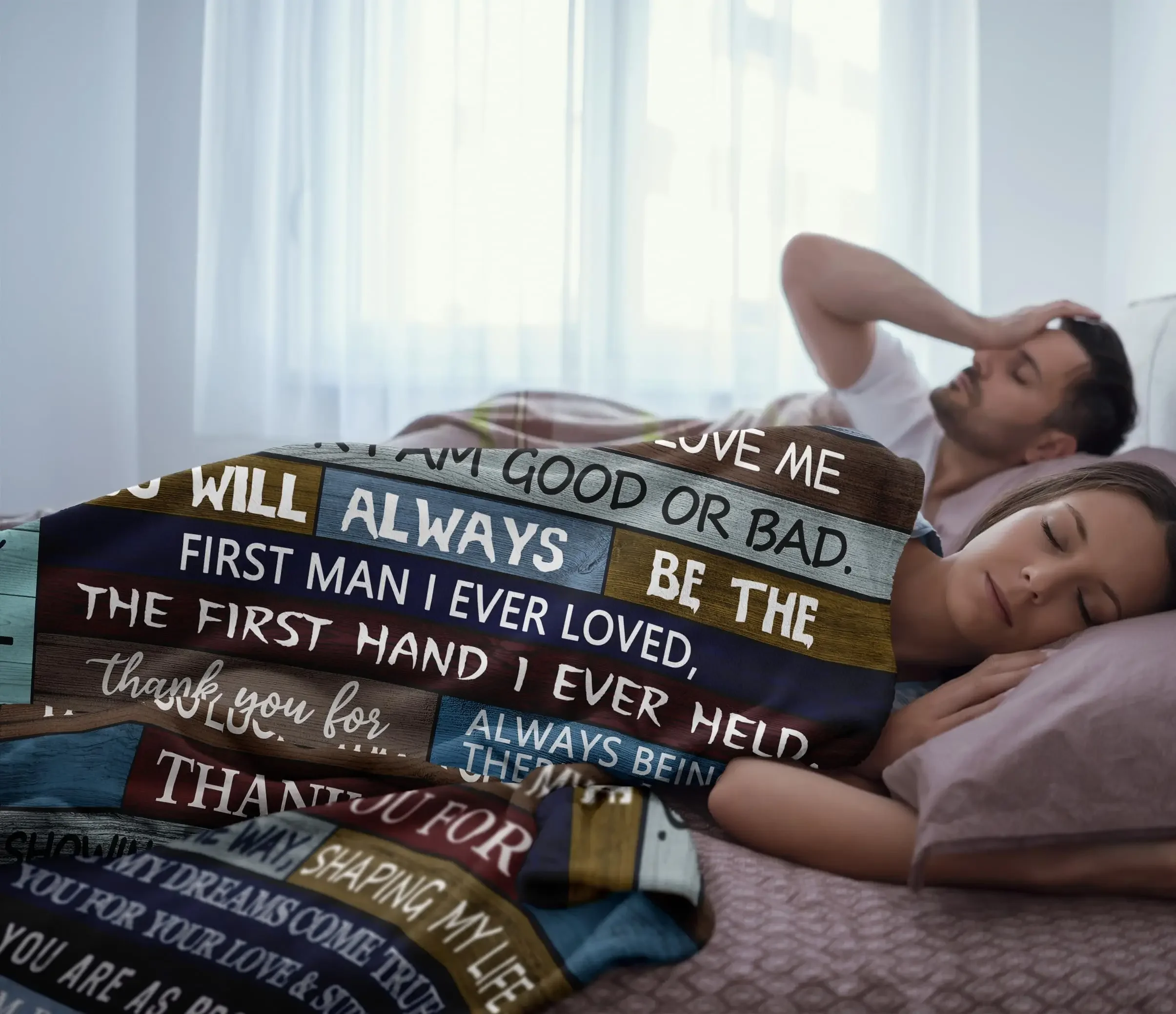 Подарочное одеяло для папы дочери и сына на день рождения День отца Рождество