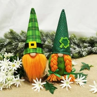 a 1 pcs gnome st patricks day decorations faceless doll irish green clover faceless doll decoration party supplies home decor