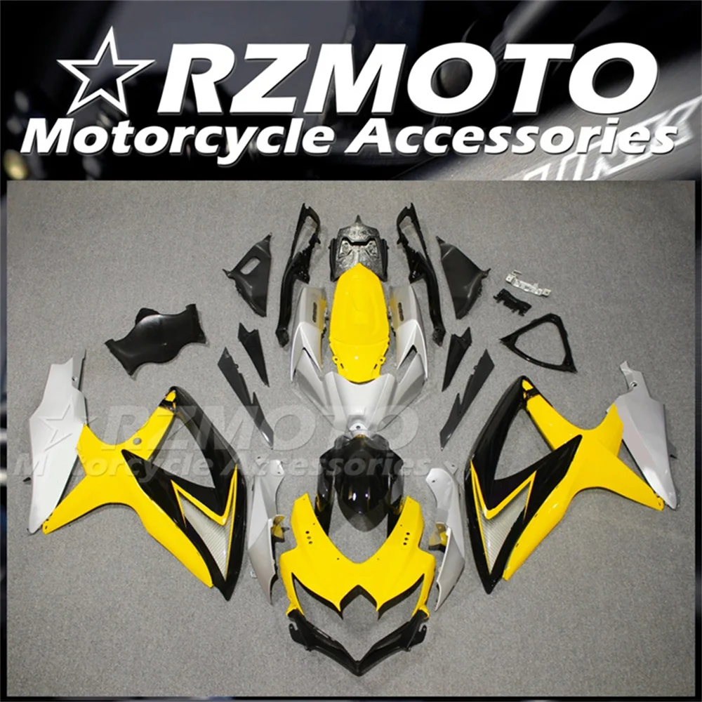 

New ABS Motorcycle Fairings Kit For Suzuki GSXR600 GSXR750 08 09 10 K8 GSXR 600 750 2008 2009 2010 Bodywork Set Black Yellow