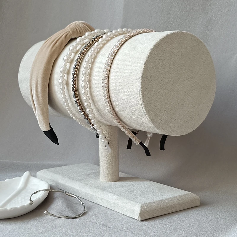 

TingKe European-style light luxury velvet cloth home jewelry store hair hoop hair ring bracelet necklace jewelry display stand