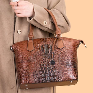 Large Capacity Crocodile Pattern Handbags Luxury Brand Women Handbags Designer Tote Bag Vintage Ladies Shoulder Messenger Bags