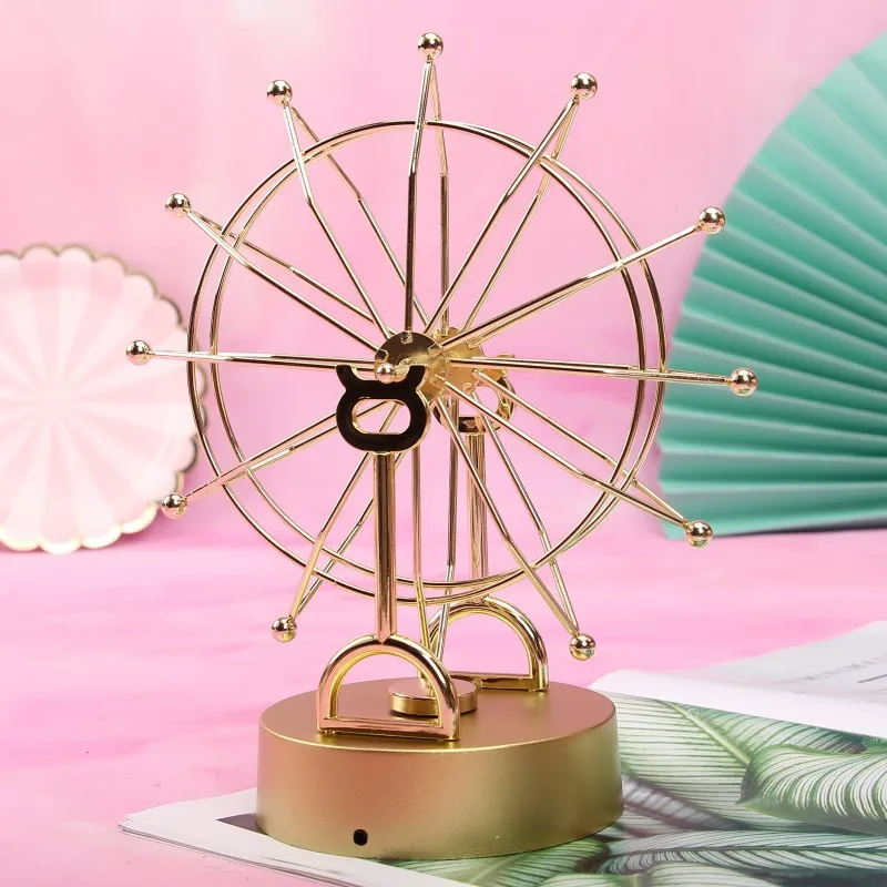 

Newton Pendulum Ball Nordic Ferris Wheel Balance Ball Golden Perpetual Motion Physics Science Toy School Teaching Supplies