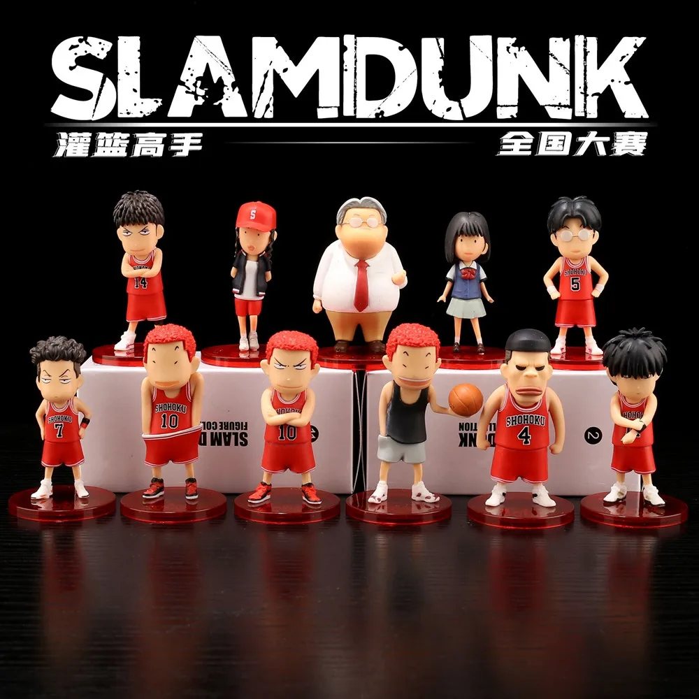 

Аниме фигурки Slam Dunk, Размер 7 см, фигурка баскетбольной команды сакураги ханамичи, милая Q статуэтка, искусственная модель куклы