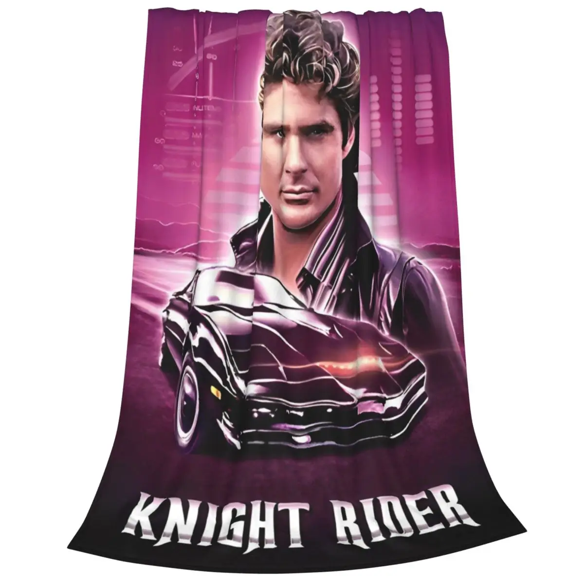 Фото Одеяло Knight Rider, шерстяное одеяло из экшн-сериала, украшение для дивана в спальне, ультра-мягкие теплые покрывала №3