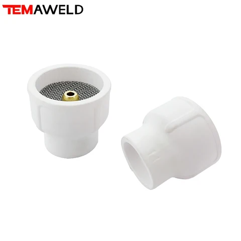 2 шт. 14 #   Белая керамическая насадка из глинозема для сварочной горелки Tig WP9/20/17/18/26 # 10, керамическая белая сварочная чашка TIG