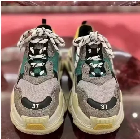 

Кроссовки Triple S женские сетчатые, повседневная дизайнерская обувь для прогулок, удобные Сникерсы для бега