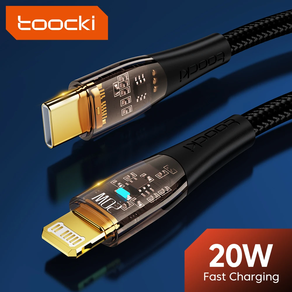 

Toocki 20W PD USB C Cable for iPhone 14 13 12 11 mini Pro Max Fast Charging USB C Cable for iPhone Charger Data USB Type C Cable