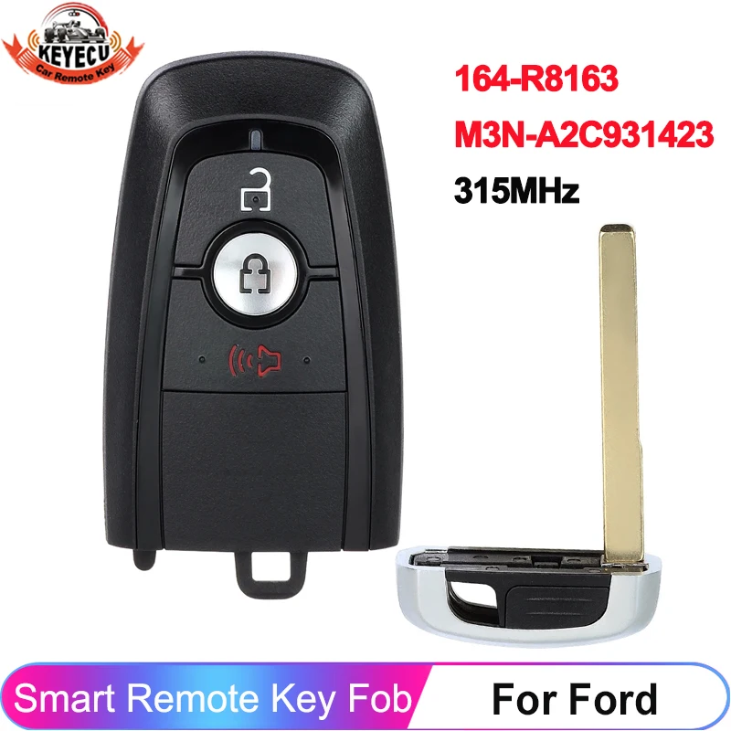 

KEYECU 3-кнопочный M3N-A2C 931423 Для Ford Bronco Edge Ecosport Explorer F150 F250 F350 Fusion Ranger Maverick Smart Fob дистанционный ключ
