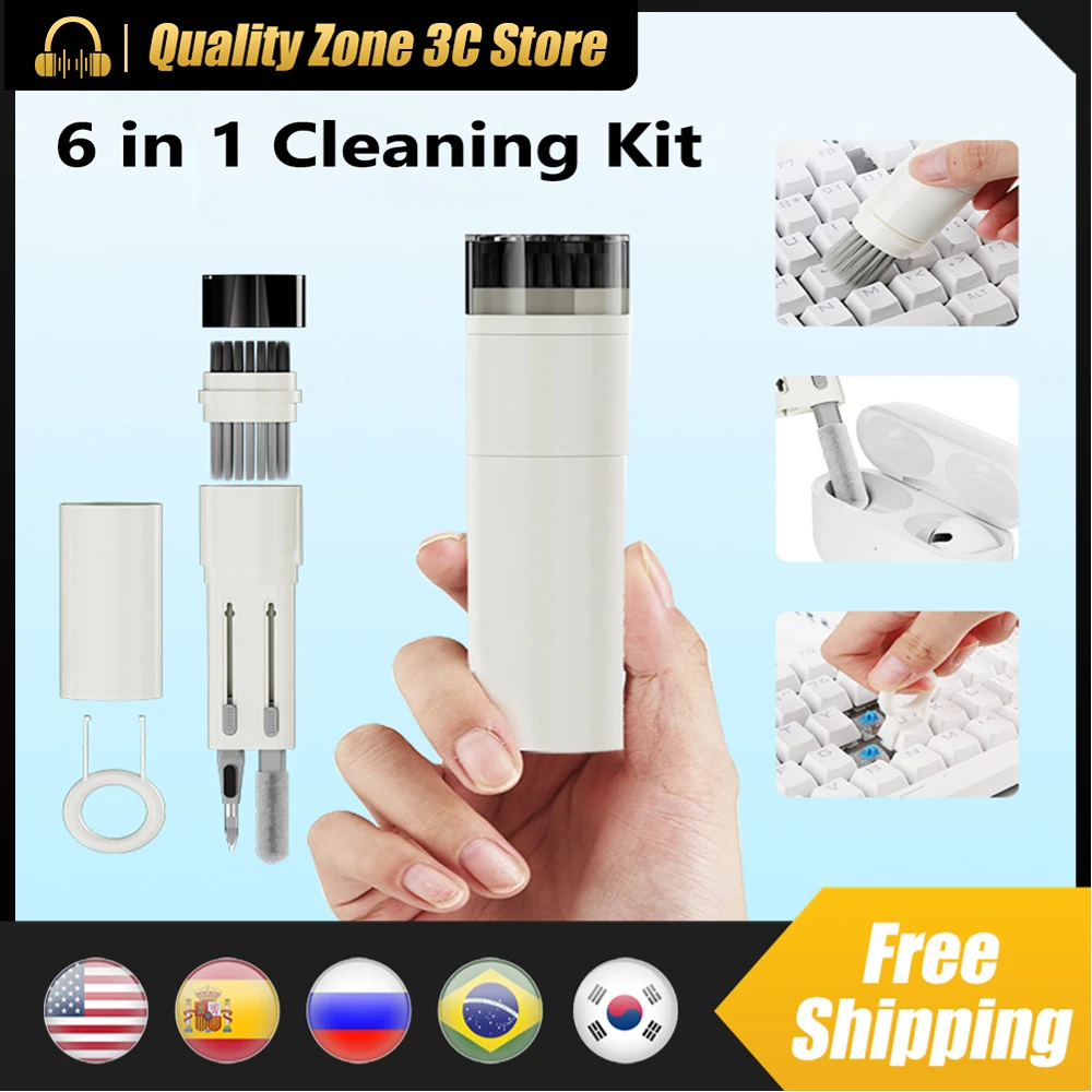 

Устройство для чистки наушников 6 в 1, многофункциональный очиститель клавиатуры, портативные съемные аксессуары для Airpods Pro 2