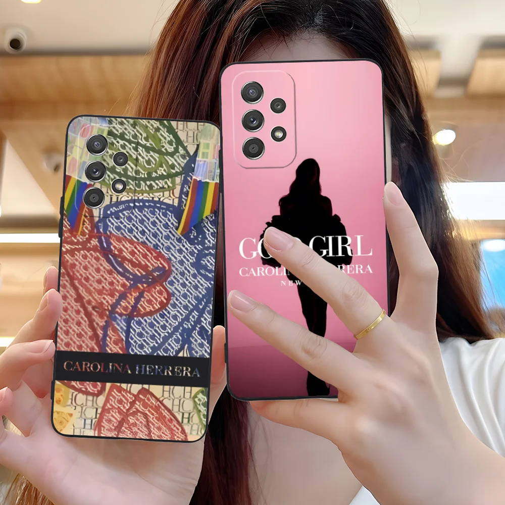 Mobile C-Carolina Phone Case for Samsung Galaxy A91 73 71 70 54 53 52 34 24 23 21 S 5G Black Cellphones Smartphone Cover