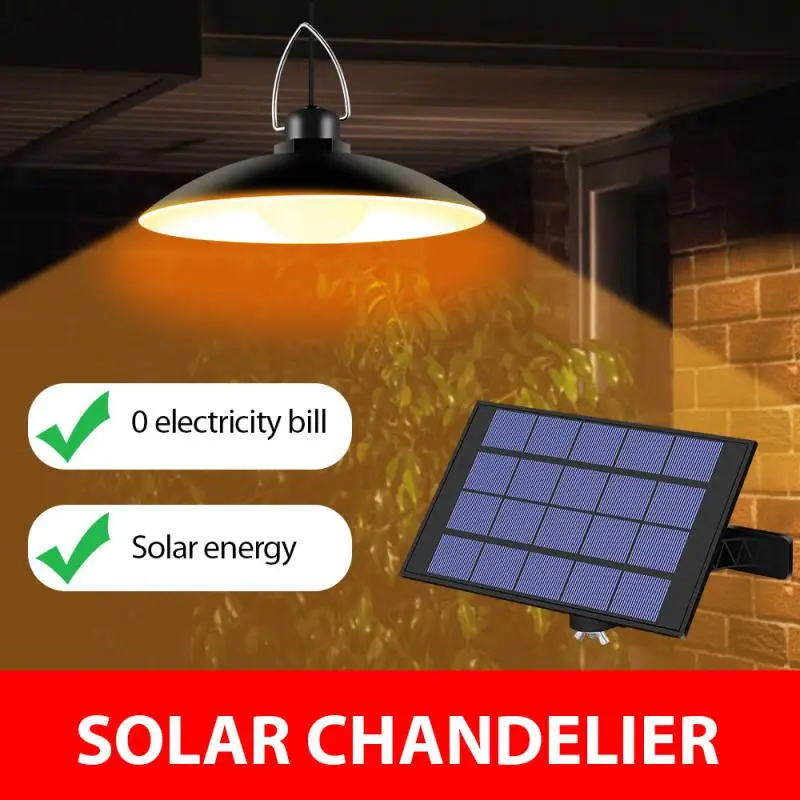 

Three Head Solar Pendant Light Indoor Outdoor Solar Lamp With Cable IP65 Waterproof Suitable for courtyard, garden, indoor etc,