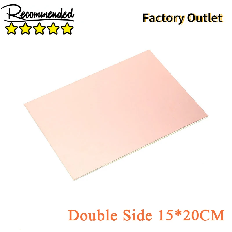 

Double Side PCB Epoxy Fiber Copper Clad Plate Laminate Laminating 200*150 15X20cm