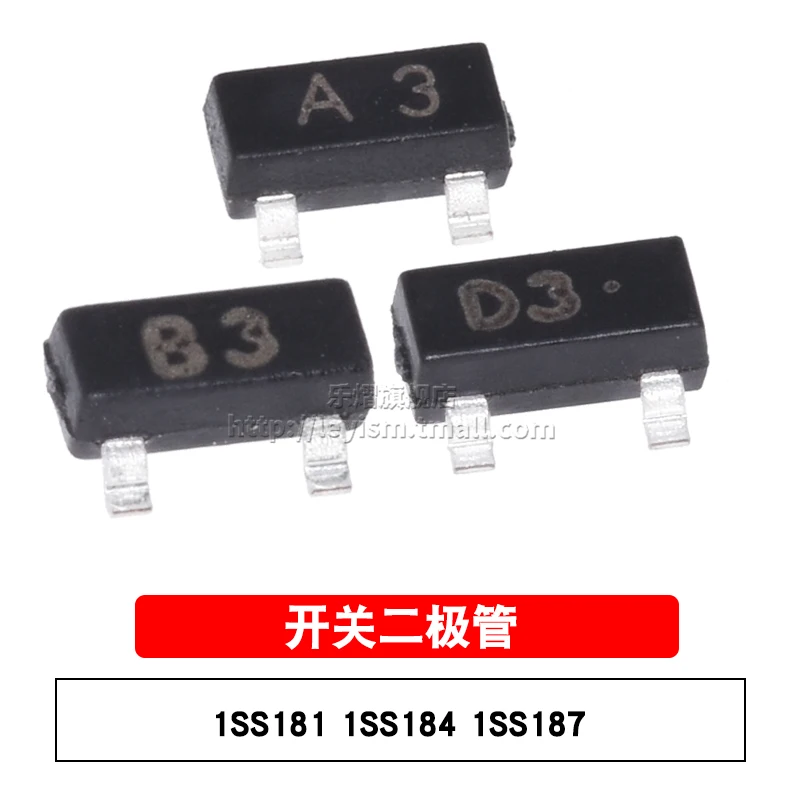 

50 шт. 1SS181 1SS184 1SS187 A3 B3 D3 SOT-23 абсолютно новые и оригинальные