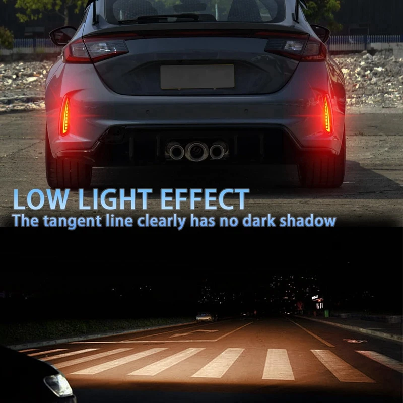 Для Honda Civic Type R 2023 2024 3 в 1 отражатель заднего бампера стоп-сигнал указатель