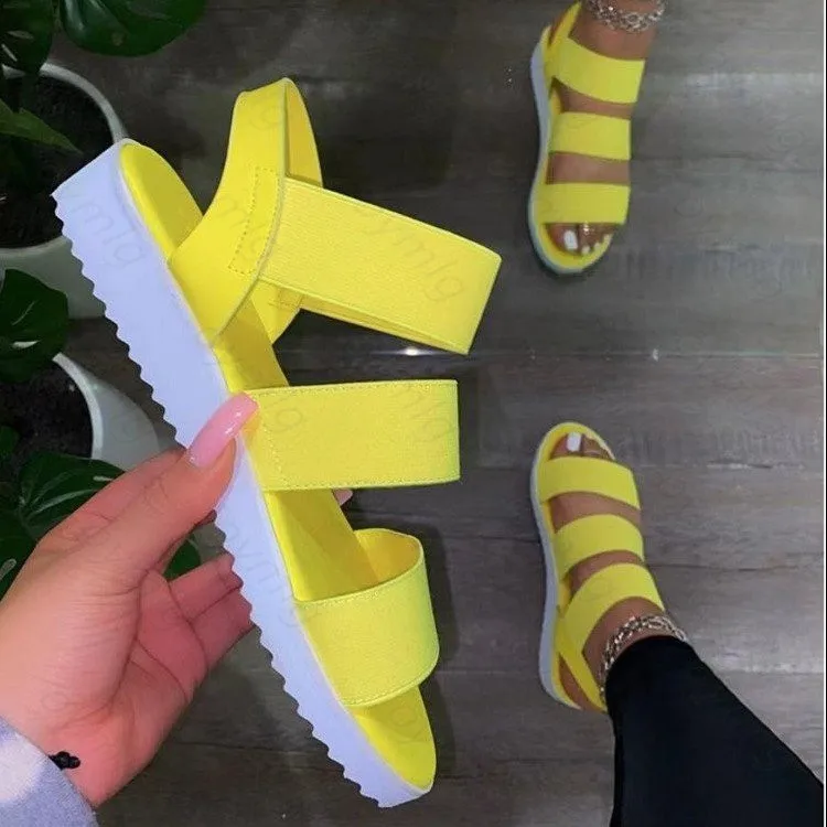 

2022 Women Sandals Flat Open Toe Shoes Women Casual Platform Ladies Lightweight Sandals Dropshipping Sandalen Dames Plus Size 43