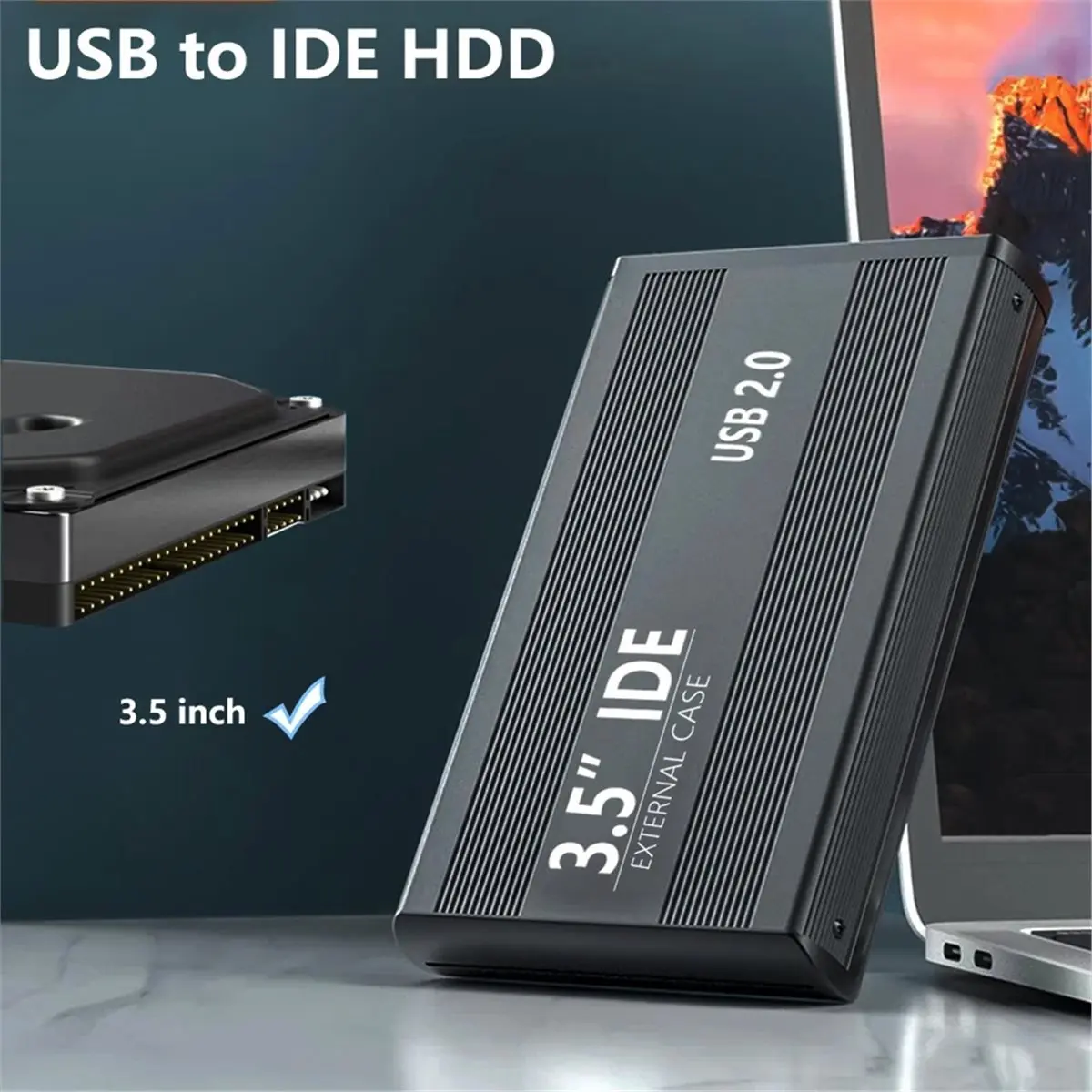 Фото Внешний корпус для жесткого диска IDE (DT93) для 3,5-дюймовых IDE HDD/SSD, USB-IDE, с блоком питания, вилка EU №2