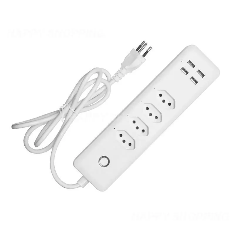 

Usb Port 4 Br Voice Control Timing App Overload Protection App Remote Control Work With Alexa Google Outlets Plug White Abs
