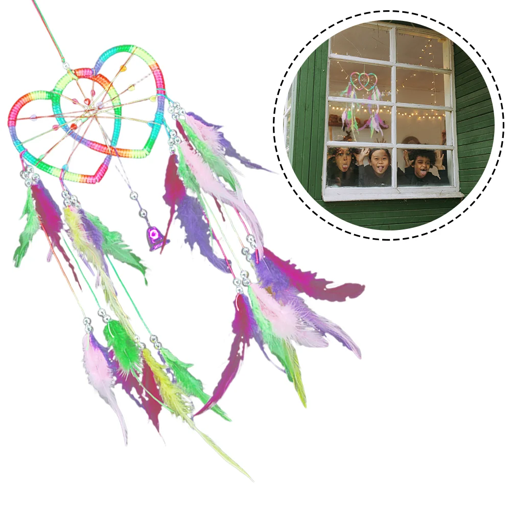 

Valentine's Day Home Decorative Heart Decorative Dream Catcher Heart Plume Dream Catcher Bedroom Dream Catcher