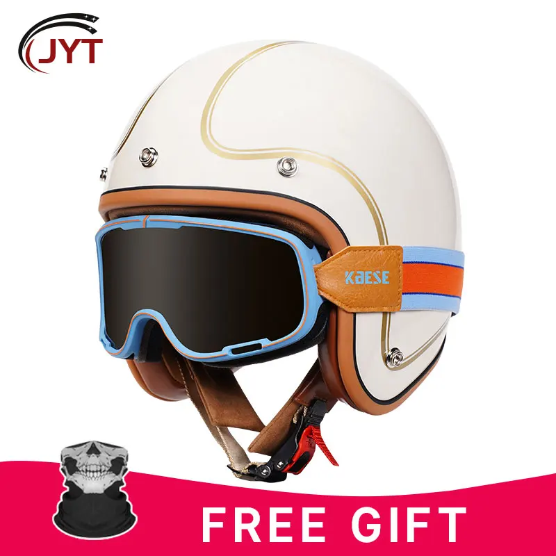 Мотоциклетные шлемы с открытым лицом в стиле ретро классический шлем горошек