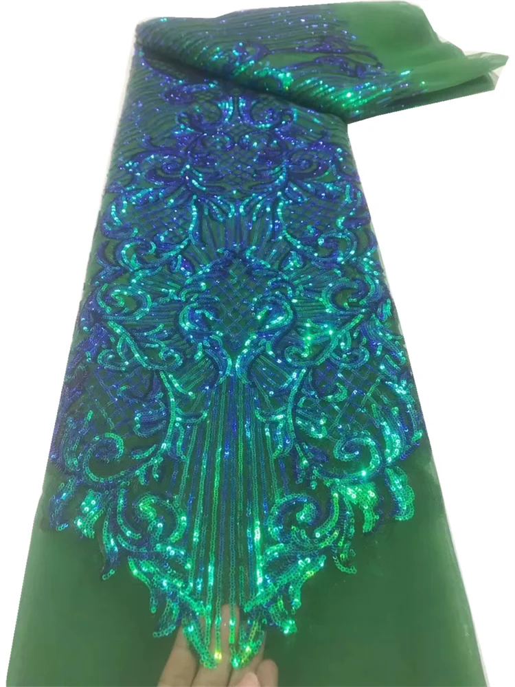 Желтая африканская Водорастворимая кружевная ткань 2024 высококачественный