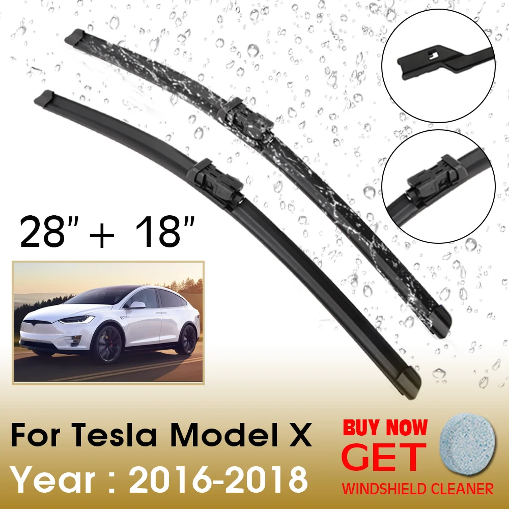

Car Wiper Blade For Tesla Model X 28"+18" 2016-2018 Front Window Washer Windscreen Windshield Wipers Blades Accessories