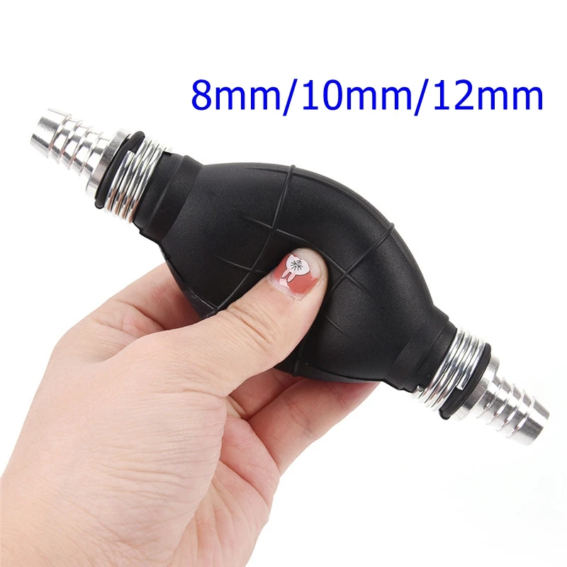 

8/10/12mm Line Pump Primer Bulb Hand Primer Gas Petrol Pumps Rubber And Aluminum Hand Fuel Pump Apply to All Fuels