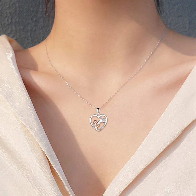 Уникальное модное ожерелье с подвеской в виде лошади браслет серьги для женщин и