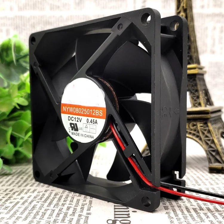 New original NYW08025012BS 8025 DC12V 0.45A 2-wire cooling fan