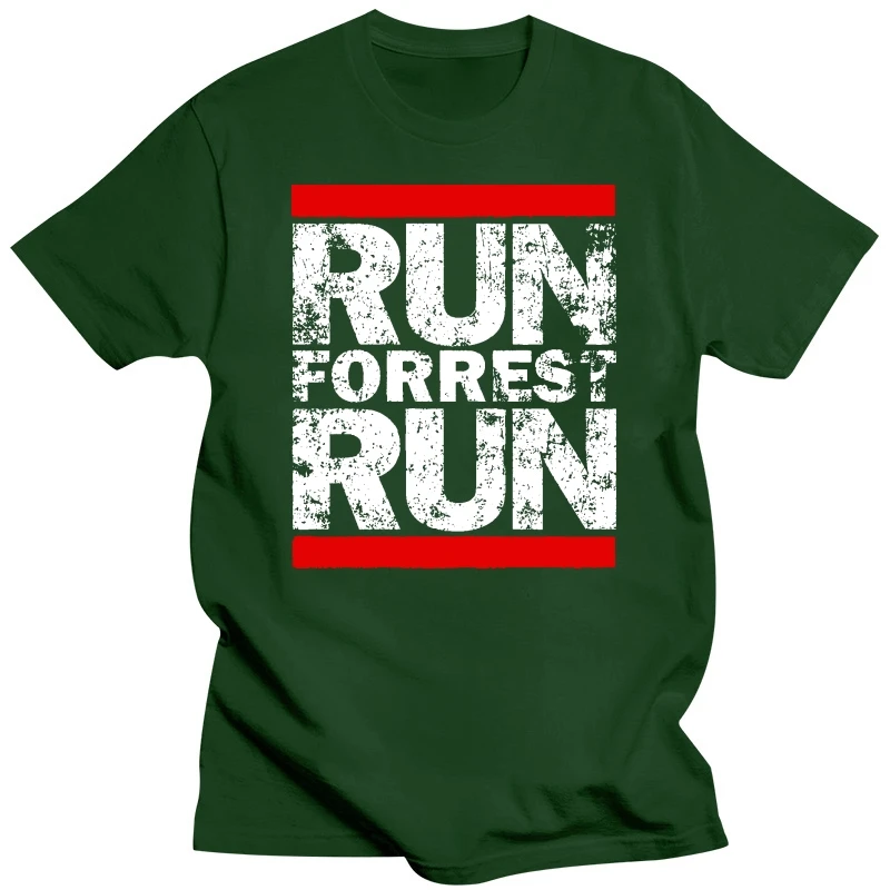 Футболка Run Forrest Fun Shirt Dmc Gump Movie Quote Harajuku Забавная футболка