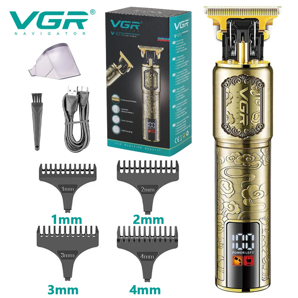 

VGR триммер для волос Профессиональный T9 триммер винтажная Беспроводная машина для стрижки волос Машинка для стрижки бороды Триммер для мужчин