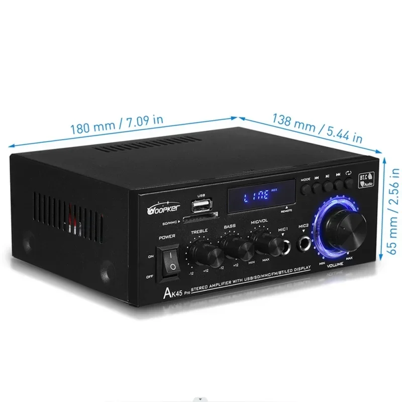 Цифровой Hi-Fi усилитель AK45 Pro максимальная мощность 820 Вт канал 2 0 поддержка Bluetooth