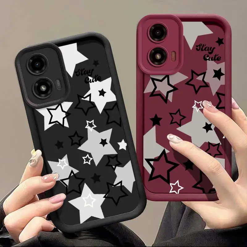 Чехол для телефона Motorola Moto G04S с изображением пентаграммы неба глаз лестницы