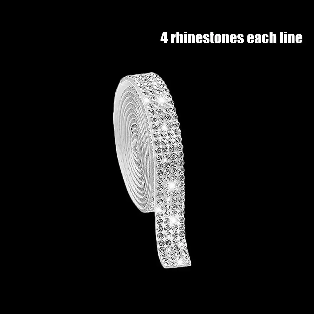 

Наклейка со стразами и бриллиантами, самоклеящаяся хрустальная лента, отделка ленты, украшение для автомобильного телефона, аксессуары для рукоделия, хрустальные наклейки