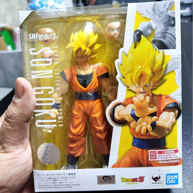 

Bandai 14cm Original Shfiguarts Dragon Ball Z Full Power Son Goku Ssj2 Pvc Action Figures Movable Anime Figurine Model Toy Gift