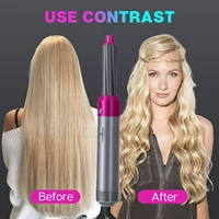 multi functional hair rollers 5in1 hair dryer comb hair curling straightening hair styling straightener curler wave formers