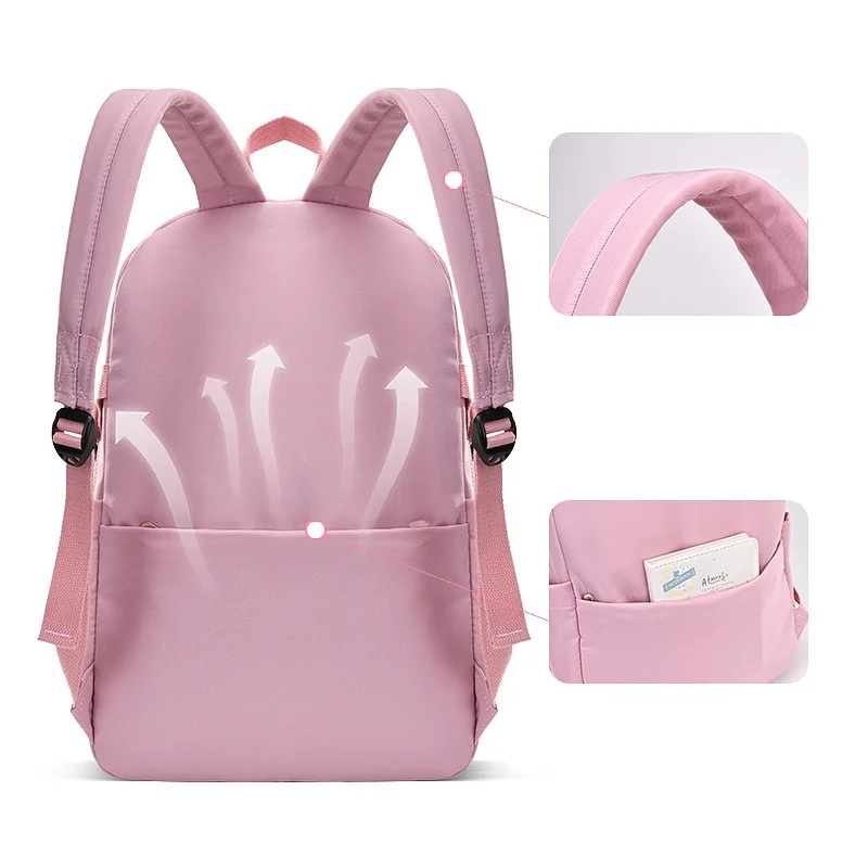 Girl Boy 6-12 Years Old Primary Simple Leisure Backpacks New Children Students Waterproof Large Capacity Schoolbags for Kids