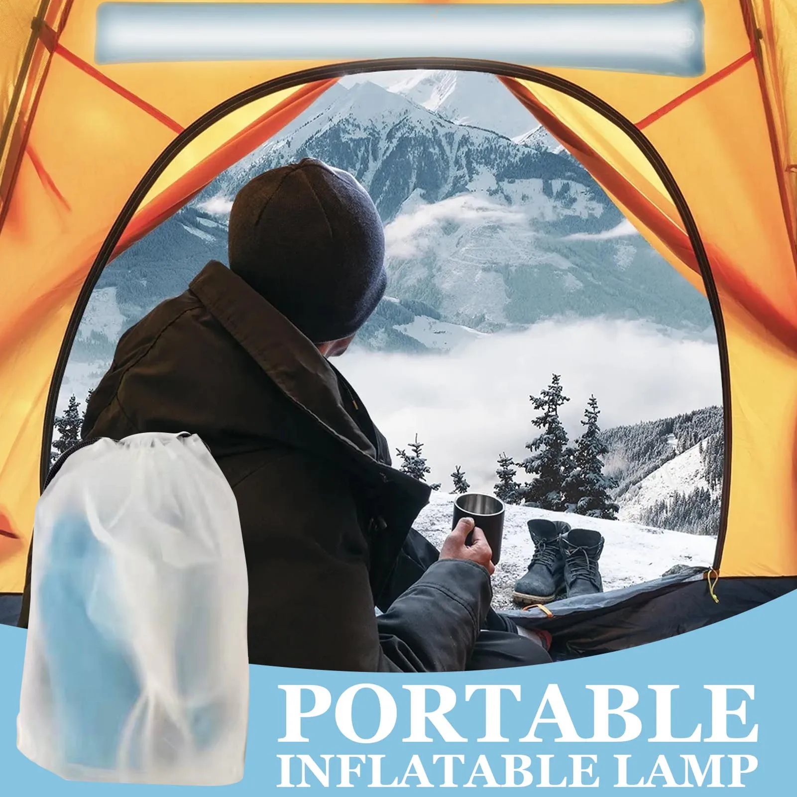 

Светильник надувной с питанием от USB, лампа для кемпинга и походов, светильник прибор для кемпинга, пикника, пешего туризма, ночной рыбалки