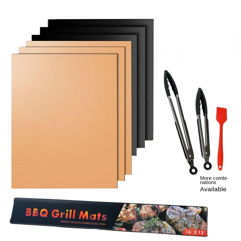 

BBQ Grill Mat Barbecue Outdoor Baking Non-stick Pad Reusable Cooking Plate 40 * 30cm for Party PTFE Gril Mat Tools Accessories