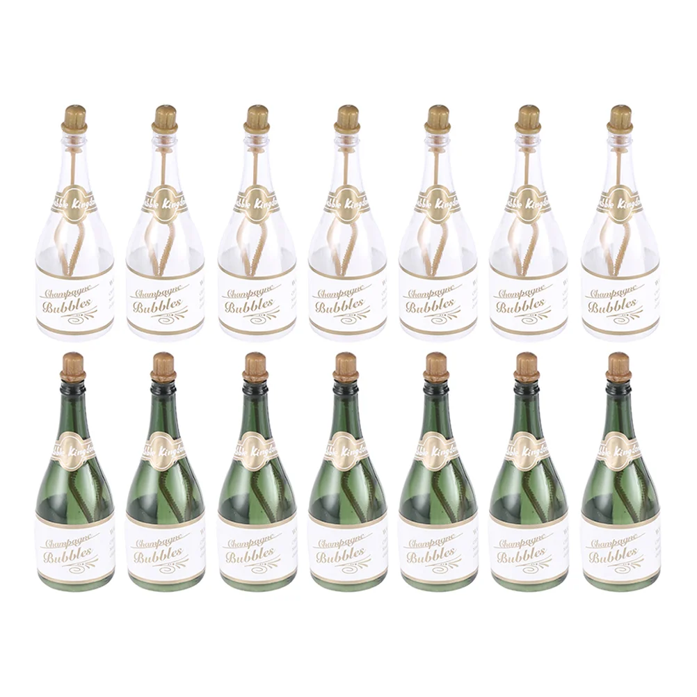 

24 Pcs Champagne Bubble Bottle Refilled Remembrance Gifts Wedding Memorial Table Centerpieces Decoration Toys