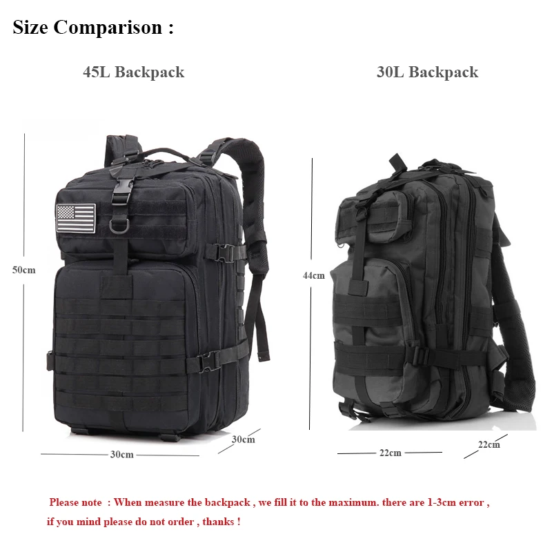 30/45л мужские тактические рюкзаки походные дорожные сумки для выживания на